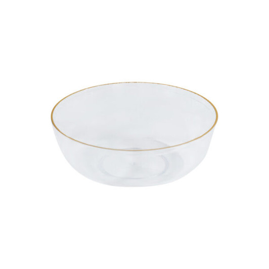 Edge Collection Clear w/ Gold Rim Party Bowls 6oz 10 Count