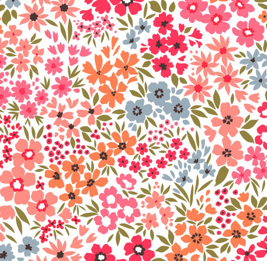 Pink Vibrant Floral Disposable Airlaid Buffet / Cocktail Napkins - Pack of 20