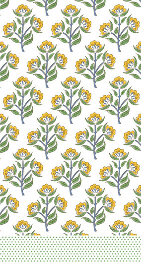 Yellow Flower Disposable Airlaid Buffet / Guest Napkins - Pack of 16