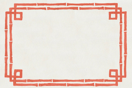 Bamboo Melon Placemat 12.5" x 18.5" Durable Heavyweight Paper Elegant Table Setting - 24 Count