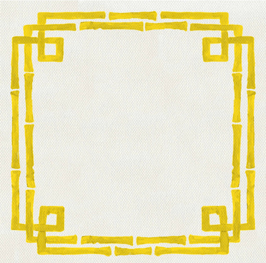 Bamboo Yellow Charger Placemat 12.5" x 12.5" Durable Heavyweight Paper Elegant Table Setting - 24 Count