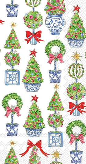 Rosanne Beck Disposable 3-Play Paper Christmas Hand Towel Dinner Napkins - 16 Count