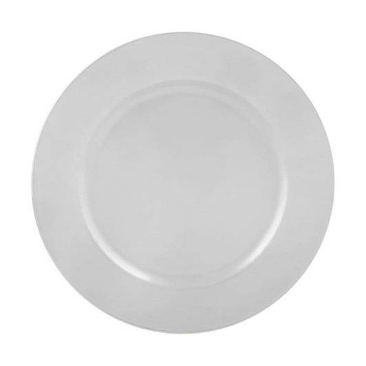 13" Silver Round Charger Plastic Party Plate | 1 Charger