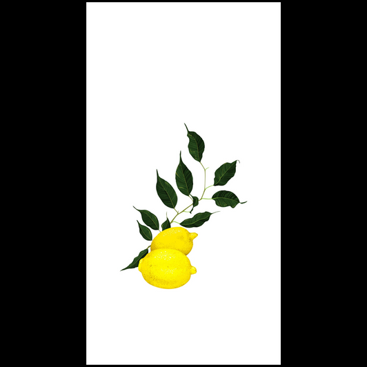 Lemon Leaves Disposable Airlaid Buffet / Guest Towel - Pack of 16