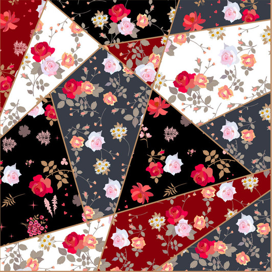 Patchwork Rose Disposable Airlaid Buffet / Cocktail Napkin - Pack of 20