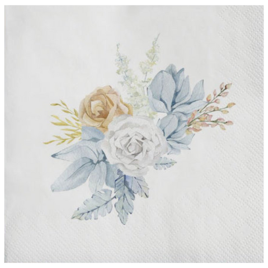 Pampas Rose Disposable Airlaid Buffet / Cocktail Napkin - Pack of 20