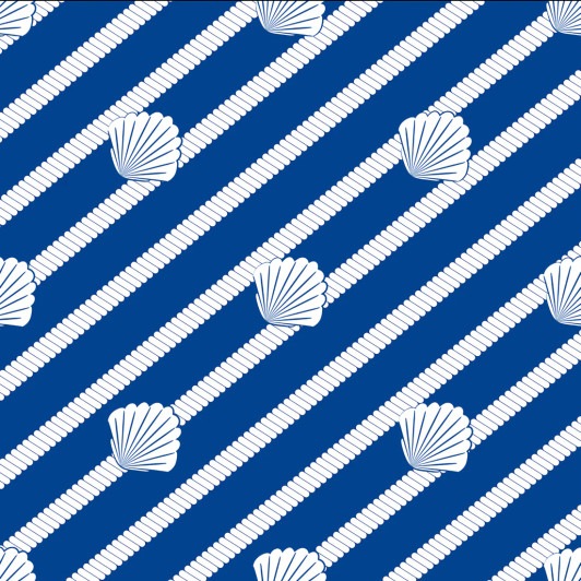 Navy Seashell Disposable Airlaid Buffet / Cocktail Napkin - Pack of 20