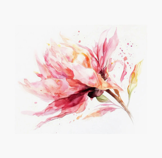 Brushstroke Flower Airlaid Buffet / Cocktail Napkin - Pack of 20 Brushstroke Flower Airlaid Buffet / Cocktail Napkin - Pack of 20