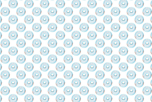 Blue Donuts 12.5" x 18.5" Durable Heavyweight Paper Placemat Elegant Table Setting - 24 Count
