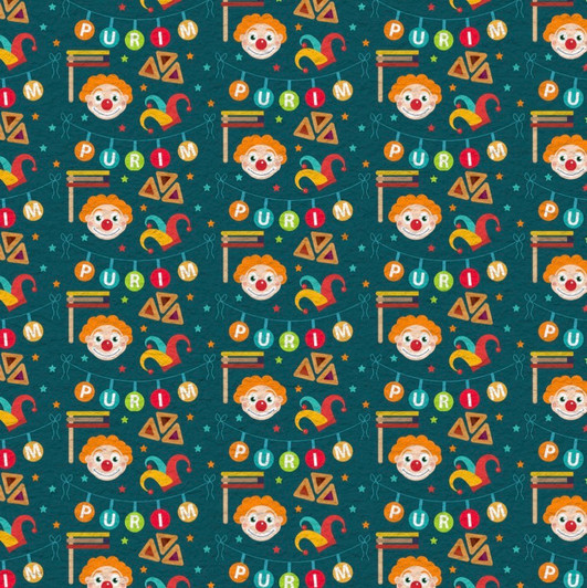 Cartoon Clowns 12.5" x 12.5" Durable Heavyweight Paper Placemat Elegant Table Setting - 24 Count