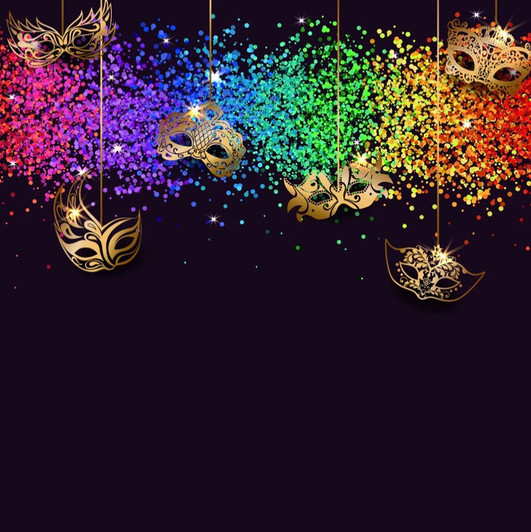 Confetti Masquerade 12.5" x 12.5" Durable Heavyweight Paper Placemat Elegant Table Setting - 24 Count