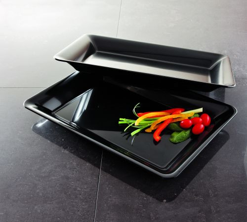 10 x 14 black plastic trays