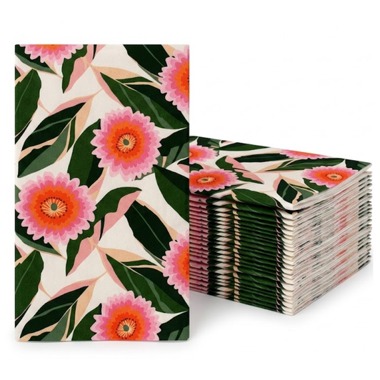 Tropics Disposable Airlaid Buffet/Guest Towels, Soft Luxury Linen-Feel Napkins for Parties, Weddings & Events - 16 Pack
