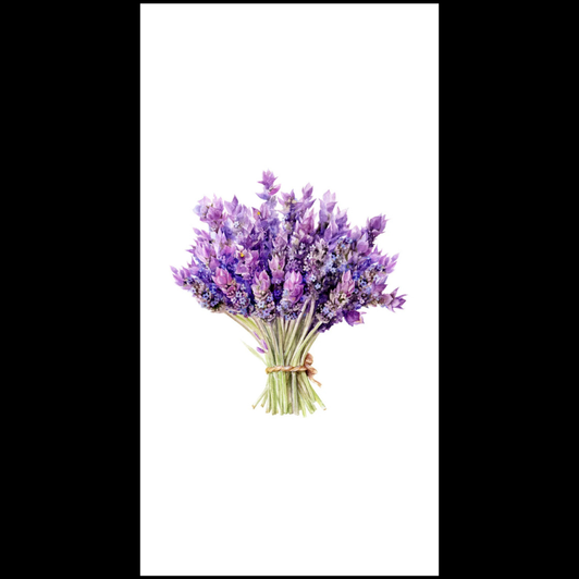Lavender Bouquet Disposable Airlaid Buffet/Guest Towels Linen-Feel Luxury Napkins for Parties, Bathroom & Events - 16 Pack
