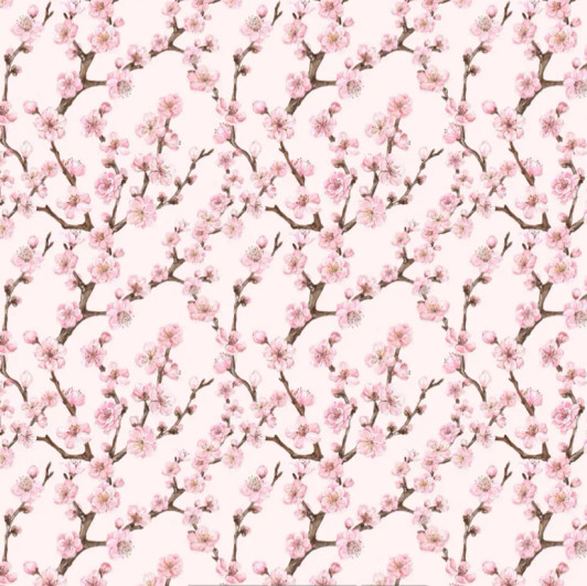 Cherry Blossoms Disposable Square Chargers Table Mats Heavyweight Disposable Paper, Biodegradable, Heat Resistant Non Slip for Dining Kitchen Holiday Party Decor - 12.5 x 12.5 Inch, 24 Sheets