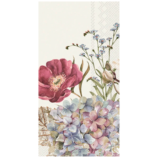 Boston International Belles Fleurs Cream Guest Towels, Soft 3-Ply Floral Paper Hand Towels, Decorative Disposable Bathroom Napkins for Powder Rooms & Parties Boston International Belles Fleurs Cream Guest Towels, Soft 3-Ply Floral Paper Hand Towels, Decorative Disposable Bathroom Napkins for Powder Rooms & Parties