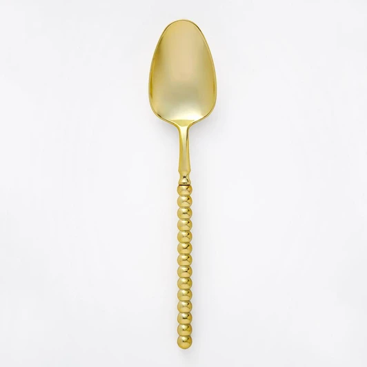 pearl gold plastic spoons