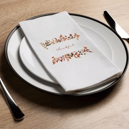 Altoona Design Thankful Frame Guest Towel Printed Airlaid Linen-Feel Disposable Hand Towels for Thanksgiving Fall Holiday Party Buffet & Dinner(16Pack)