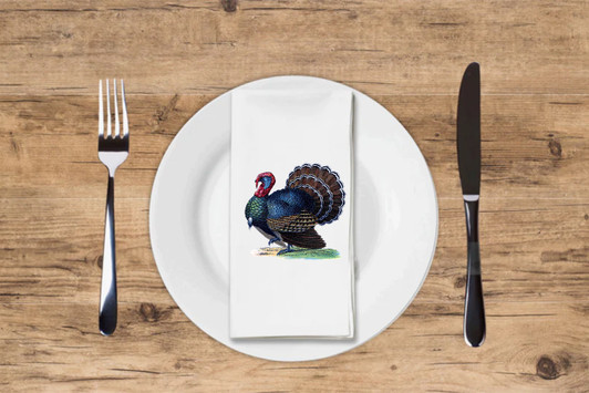 Altoona Design Vintage Turkey Cocktail Napkin Printed Airlaid Linen-Feel Disposable Hand Towels for Thanksgiving Fall Holiday Party Buffet & Dinner(20Pack)