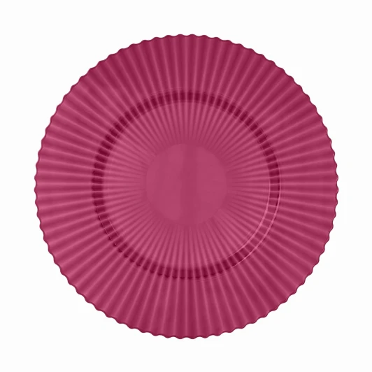 Elegant 11-Inch Round Disposable Party Dinner Plate with Mahogany Gemstone Design