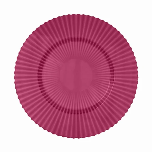 Elegant 9-Inch Round Disposable Party Dinner Plate with Mahogany Gemstone Design