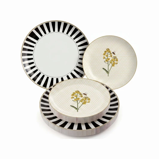Earthtrends Nectar 8" x  10"Paper Dinner and Salad Plastic Party Plate