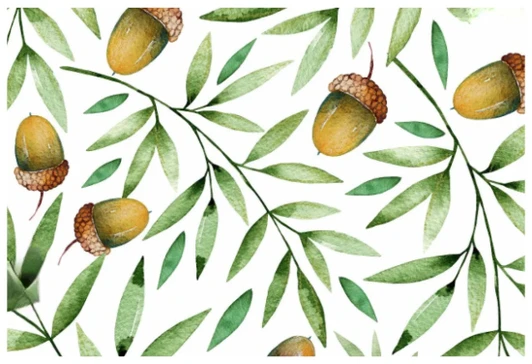 Altoona Design Watercolor Acorns Thanksgiving Disposable Placemats Heavyweight Disposable Paper, Biodegradable, Heat Resistant Non Slip for Dining Kitchen Holiday Party Decor- 12.5 x 18.5 Inch,24 Sheets