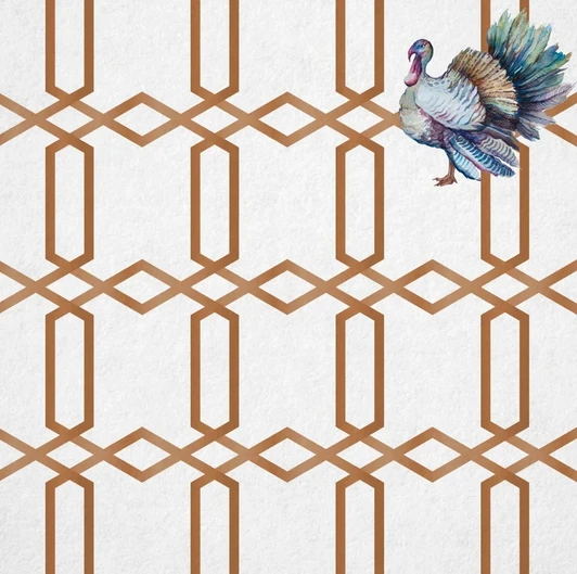 Altoona Design All the Trimmings Thanksgiving Disposable Square Charger Mats Heavyweight Disposable Paper, Biodegradable, Heat Resistant Non Slip for Dining Kitchen Holiday Party Decor- 12.5 x 12.5  Inch,24 Sheets