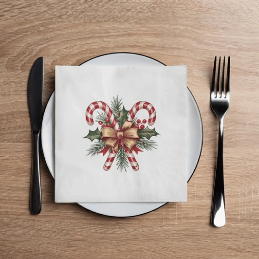 Altoona Design Double Candy Christmas Disposable Cocktail Napkins, Absorbent Airlaid Linen-Feel Napkins for Xmas Dinner, Holiday Party & Winter Decor - 20 Pack Altoona Design Double Candy Christmas Disposable Cocktail Napkins, Absorbent Airlaid Linen-Feel Napkins for Xmas Dinner, Holiday Party & Winter Decor - 20 Pack