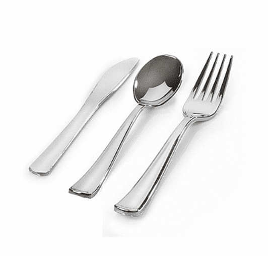 Silver Secrets Plastic Cutlery