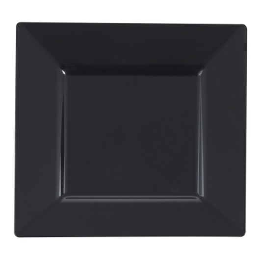 Square Black Plastic Plates