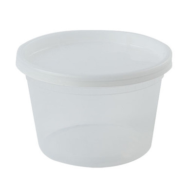 16oz Clear Plastic Deli Containers & Lids (240/Case)