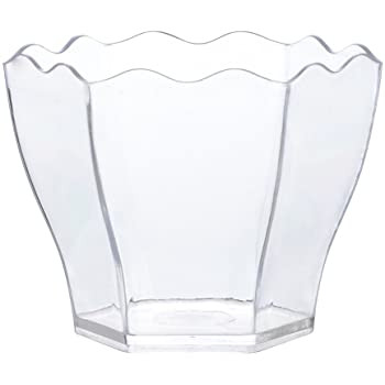 Clear Plastic Small Mini Flower Dessert Cup - 24 count | apartysource.com