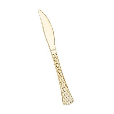 Hammered Gold Server & Knife Set