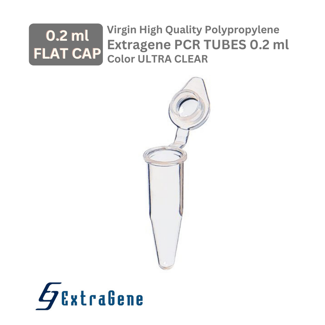 Extragene 0.2 ml PCR Tube with Flat Caps