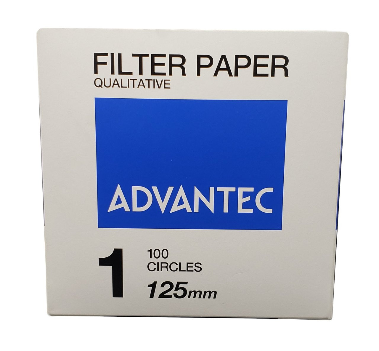 Advantec MFS N0112.5CM Qualitative Filter Paper, No. 1, 0.20 mm Thickness, 125" Length (Pack of 100)