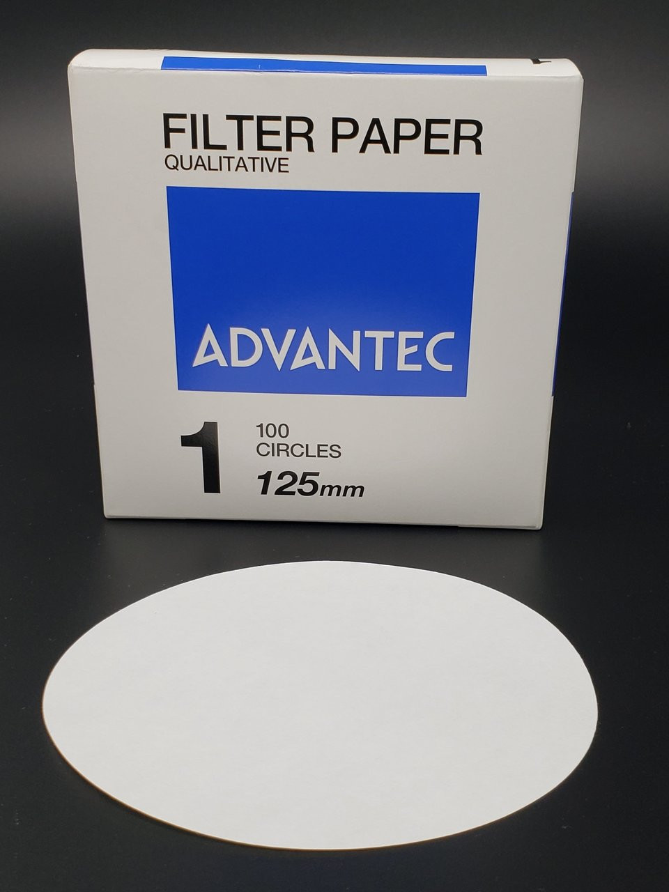 Advantec MFS N0112.5CM Qualitative Filter Paper, No. 1, 0.20 mm Thickness, 125" Length (Pack of 100)