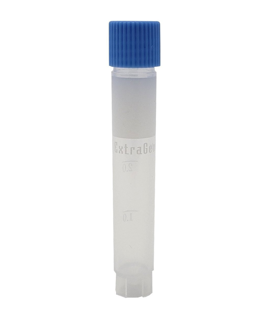 Extragene 3.8 ml Cryovials, Leakproof seal External cap, Self-Standing Polypropilene Sterilized Bag x 50 Color Blue