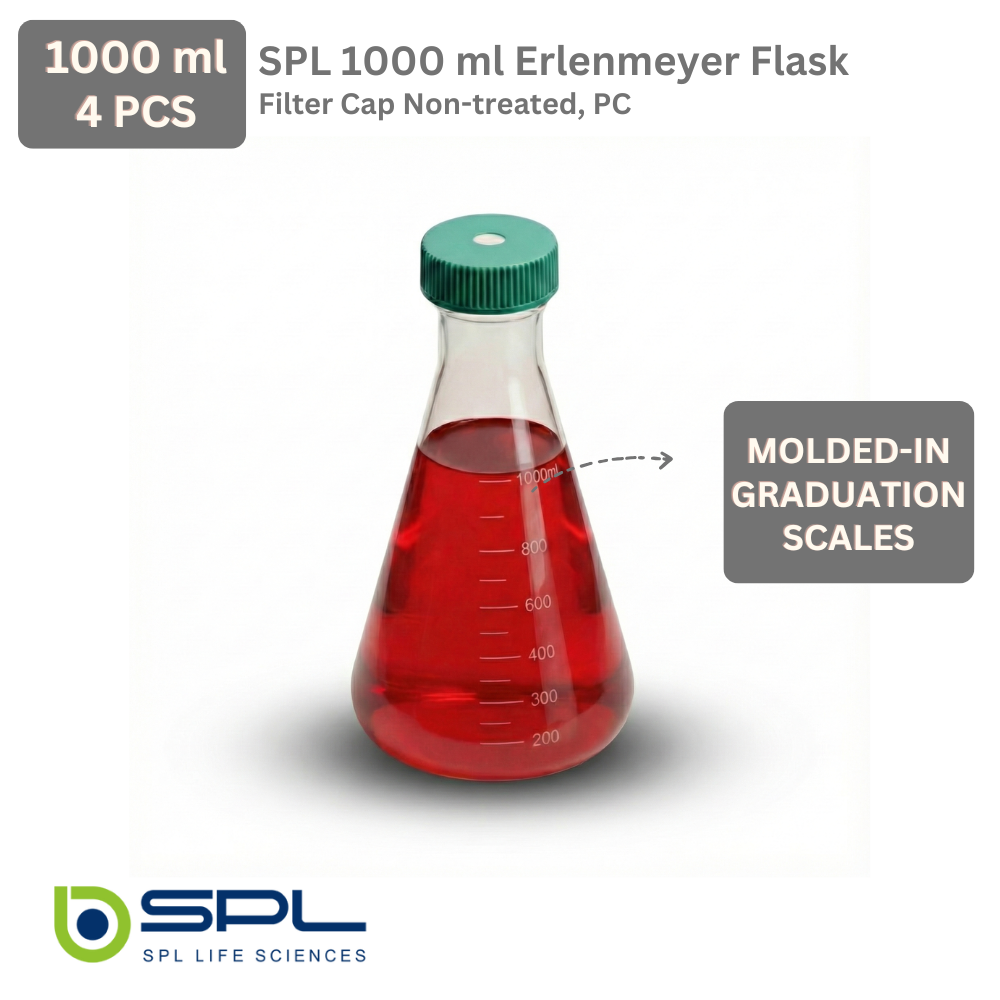 SPL Erlenmeyer Flask, PC, 1000ml, Case of 4 (Sterile)