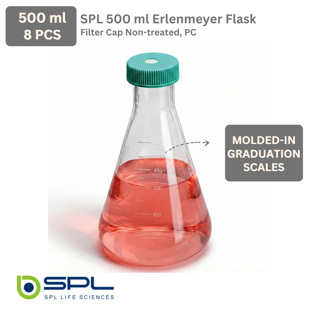 SPL Erlenmeyer Flask, PC, 500ml, Case of 8 (Sterile)