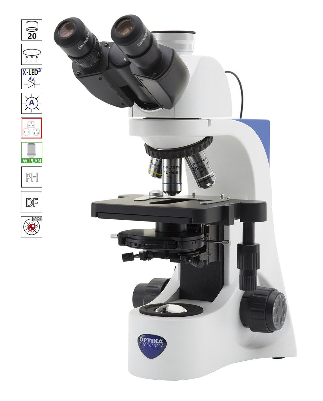 OPTIKA B-382PH-ALC - Binocular Phase Contrast Microscope 1000x, PLAN with ALC (Automatic Light Control)