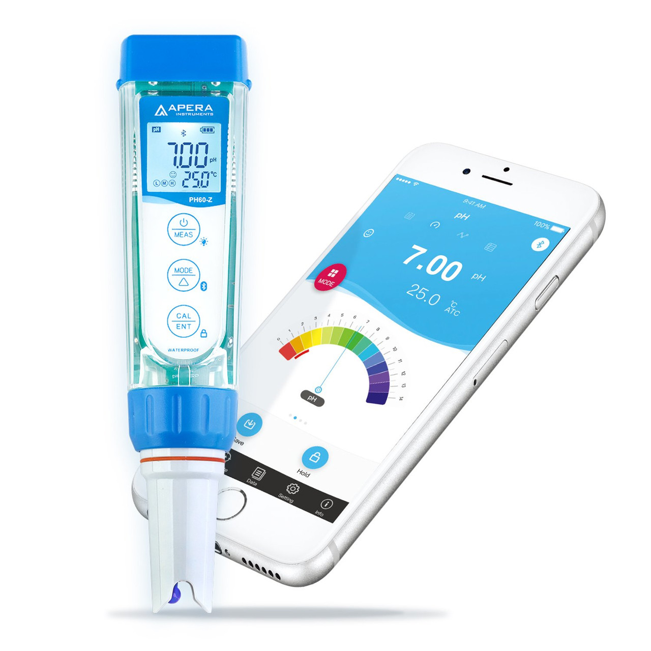 Apera Instruments PH60-Z Series - Smart Pocket pH Tester 15°C to 25°C