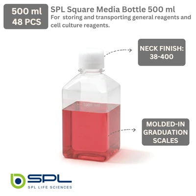 SPL 500 ml Square Media bottle for Media