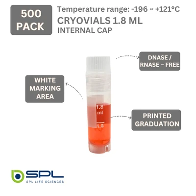 SPL Cryovials 1.8 ml Polypropylene Sterile