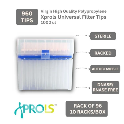 Barrier Filter Tips Universal 1000 ul Long Dnase/Rnase free