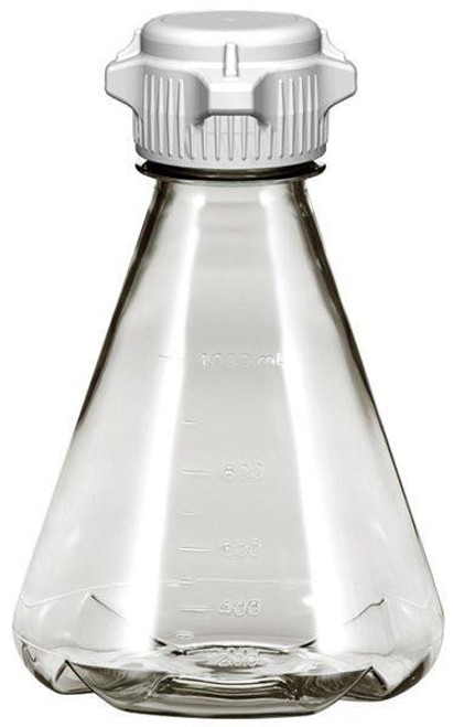 6/case 1L EZclear® Baffled Erlenmeyer Flask w/ 53mm VersaCap®, Sterile