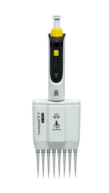 Transferpette S Multichannel Pipette 8 Channels Adjustable Volume Pipettor,20-200uL