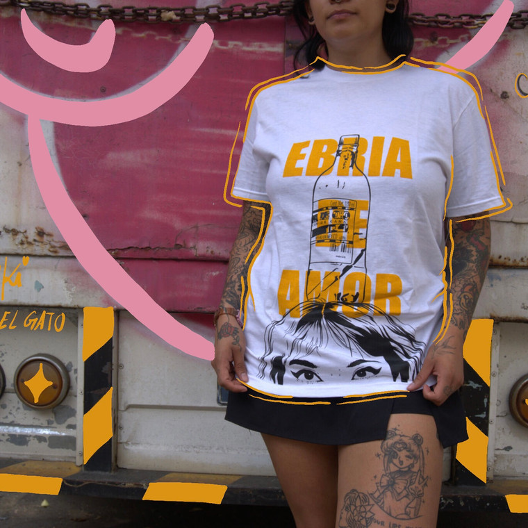 Punkmela x Caña de Oro Playera edición limitada - Ebria de Amor