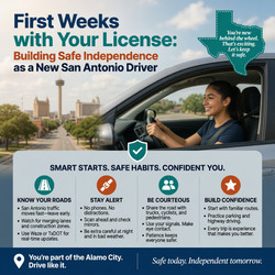 First Weeks with Your License: Building Safe Independence as a New San Antonio Driver