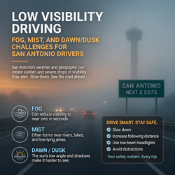 Low Visibility Driving: Fog, Mist, and Dawn/Dusk Challenges for San Antonio Drivers
